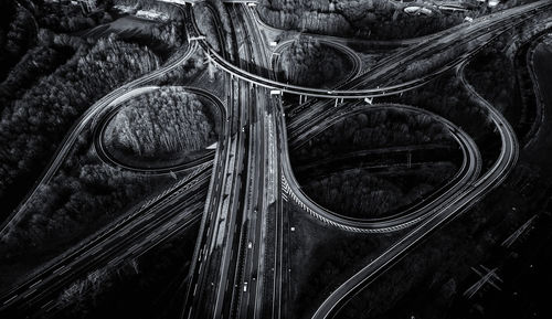 Aerial view of road