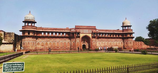 View of historic building against clear sky