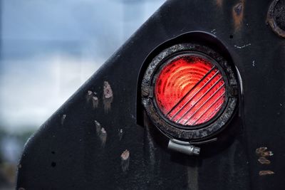 Close-up of illuminated red light