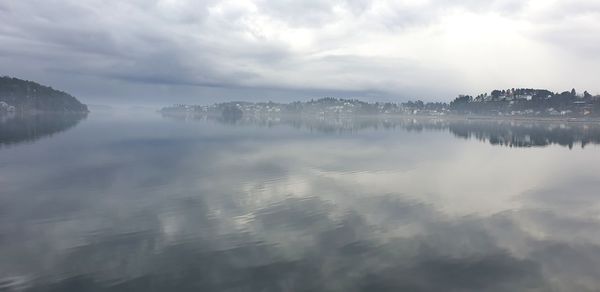 Panoramic view of lake against sky