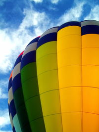 Close-up of hot air balloon against sky