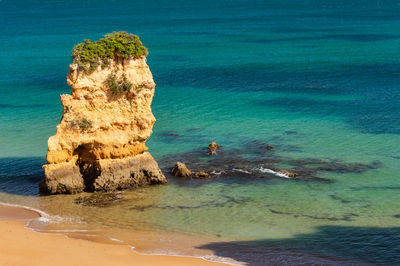 Rock formation on sea shore