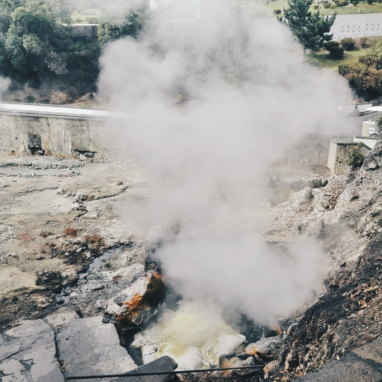 STEAM RISING FROM HOT AIR