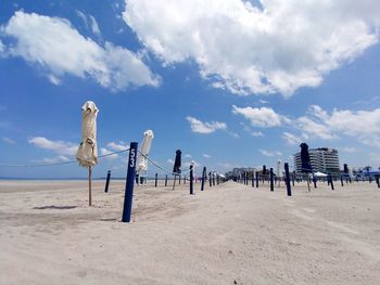 View of seagulls on beach
