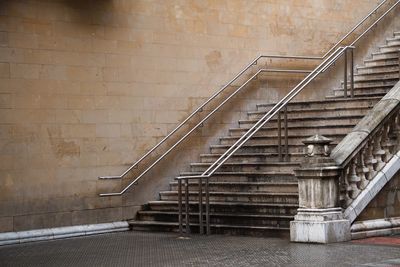 Stairs architecture in the street in bilbao city spain