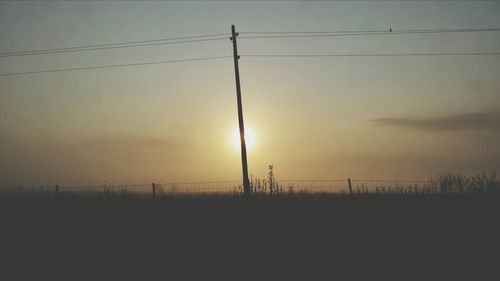Silhouette of landscape at sunset