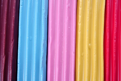 Full frame shot of multi colored child play clays