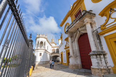 Low angle view of historic building against sky