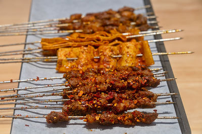 Close-up of food on table