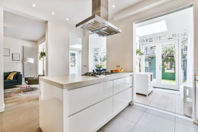 Interior of kitchen in modern home