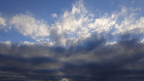 Low angle view of clouds in sky