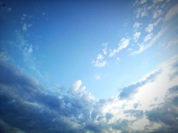 Low angle view of clouds in sky