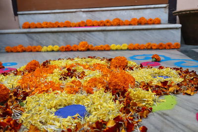 Close-up of orange flower for sale in market