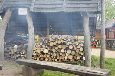 Close-up of firewood