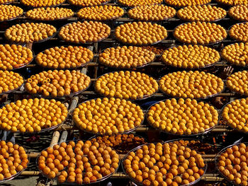 Full frame shot of fruits for sale at market stall