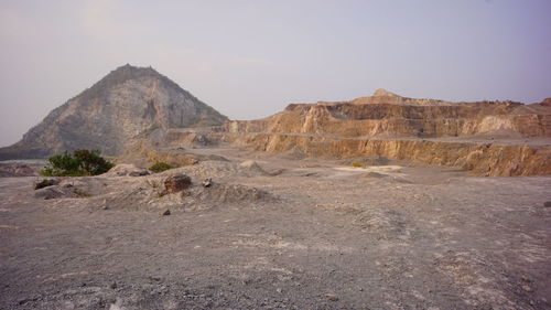 Scenic view of rocky mountains against sky