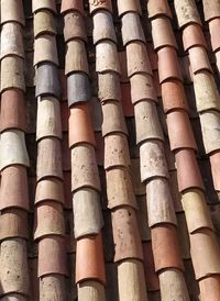 Full frame shot of roof tiles