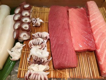 Close-up of seafood for sale