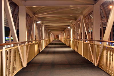 View of empty elevated walkway