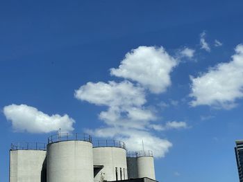 Low angle view of old building against sky