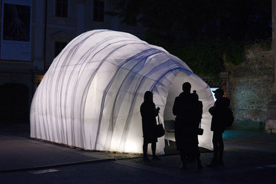 Full length of man in tunnel