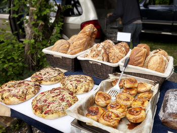 Close-up of food on table
