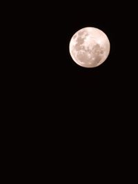 Low angle view of moon against dark sky