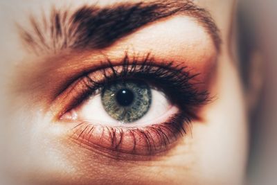 Close-up portrait of woman eye