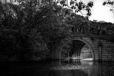 Bridge over river against sky