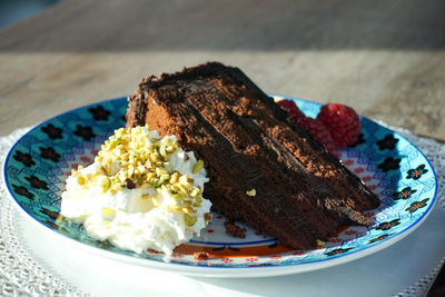 Close-up of ice cream in plate