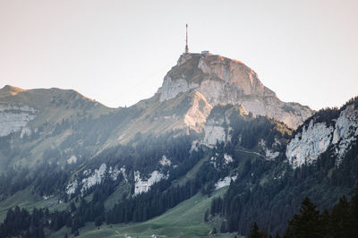 Scenic view of mountains against clear sky