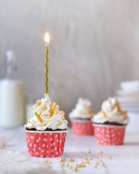 Close-up of cake on table