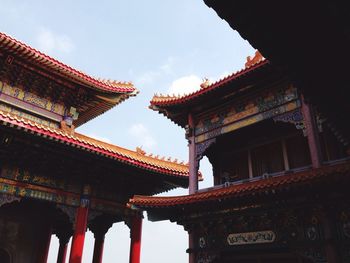 Low angle view of temple against sky