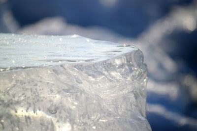 Close-up of wet ice cream