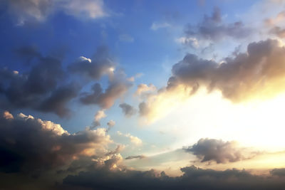 Low angle view of clouds in sky