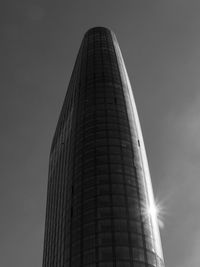 Low angle view of skyscraper against sky