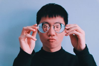 Portrait of man with eyeglasses