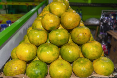 Close-up of fruits for sale at market stall