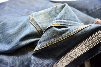 Close-up of jeans