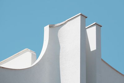 Low angle view of building against clear sky