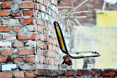 Close-up of brick wall