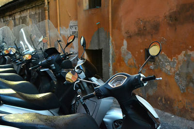 Close-up of motorcycle