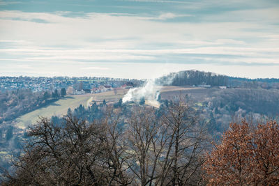 Panoramic view of city against sky