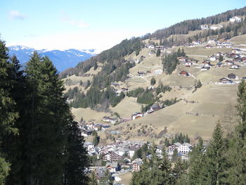 Panoramic view of landscape and buildings against sky
