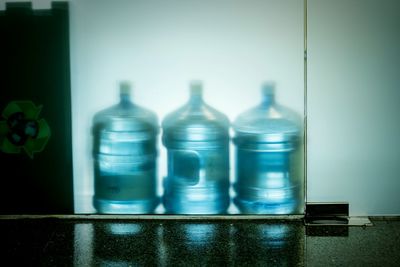 Close-up of bottles