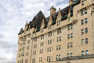 Old chateau laurier hotel building in ottawa, canada