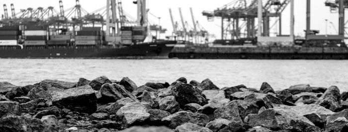 Rocks on shore