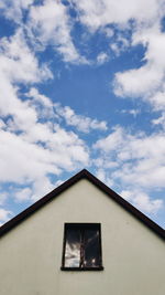 Low angle view of house against sky