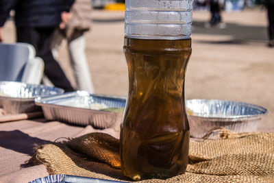 Close-up of drink on table