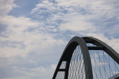 Low angle view of bridge against sky